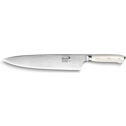 Couteau Deglon Damas - Éminceur, lame Damas 25cm, manche en Corian