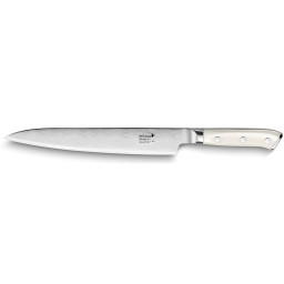 Couteau Deglon Damas - Découper lame Damas 23cm, manche en Corian