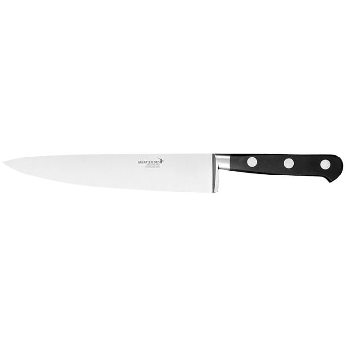 Couteau Deglon Idéale Sabatier DEG - Eminceur lame 20cm 5Cr15MoV (Inox), manche en ABS
