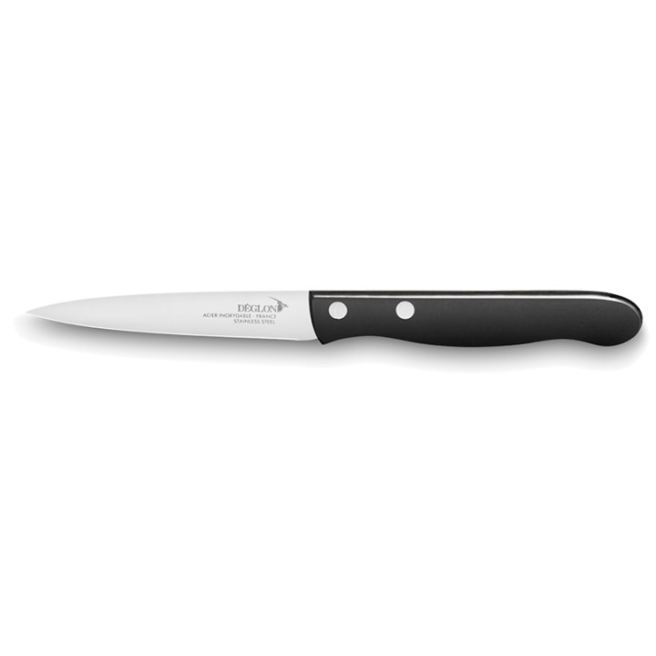 Couteau Deglon DEC3298010 Darkwood - Office 100 mm, lame X46Cr13, manche en Bois