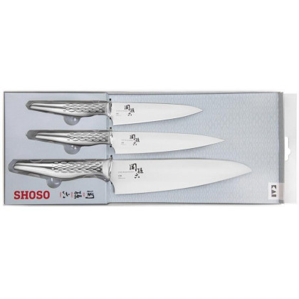 Set 3 Couteaux Kai Shoso Ab.5161 + Ab.5163 + Ab.5158 -  KAI