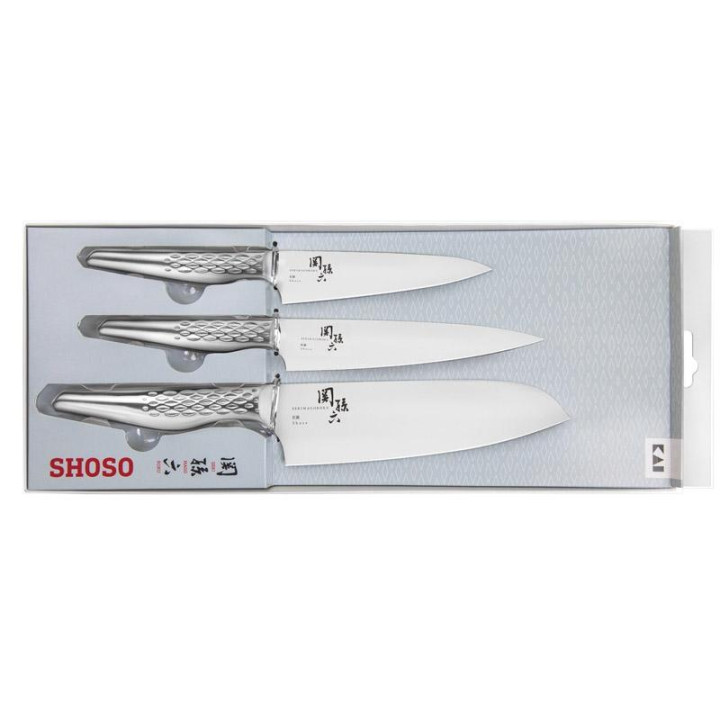 Set 3 Couteaux Kai Shoso Ab.5161 + Ab.5163 + Ab.5156 -  KAI
