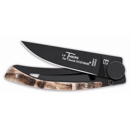Manche bélier lame noire Couteau LE THIERS C.DOZORME