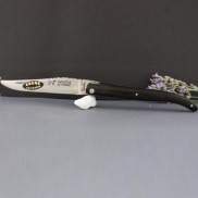 Couteau Laguiole par LE FIDELE plein manche ébène ou corne de bélier