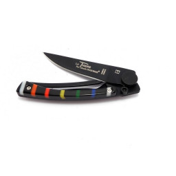 manche noir rayures bayadères Couteau LE THIERS C.DOZORME