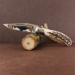 Manche cerf véritable Couteau LAGUIOLE  CHASSE G.DAVID