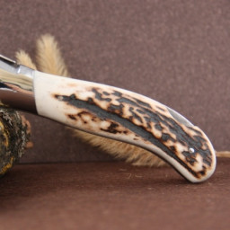 Manche cerf véritable Couteau LAGUIOLE  CHASSE G.DAVID
