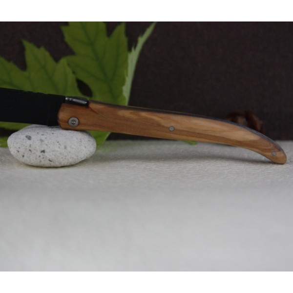 Couteau LAGUIOLE AU SABOT  olivier  lame noire 
