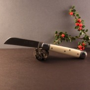 Couteau le tonneau Manche ivoirine lame carbone AU SABOT