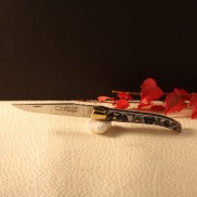  Couteau Laguiole  AU SABOT manche décoration japonisant torsade