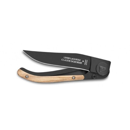 Couteau LAGUIOLE C.DOZORME  olivier lame noire 