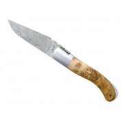 Couteau Laguiole GILLES® « SPORT », lame damas à cran manche 13 cm genévrier
