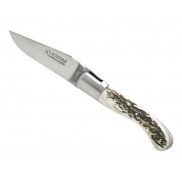 Couteau Laguiole GILLES® « SPORT », lame mate à cran manche 13 cm cerf véritable