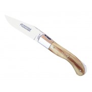Couteau Laguiole GILLES® « SPORT », lame  à cran manche 13 cm pointe de corne blonde
