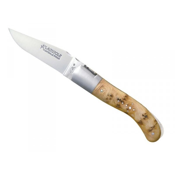 Couteau Laguiole GILLES® « SPORT », lame mate à cran manche 13 cm genévrier