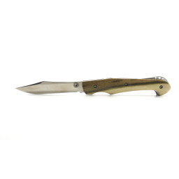 Couteau LUG HY105 Pistachier, finition acier brossé