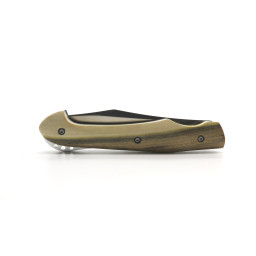 Couteau LUG HY105 Pistachier, finition acier brossé