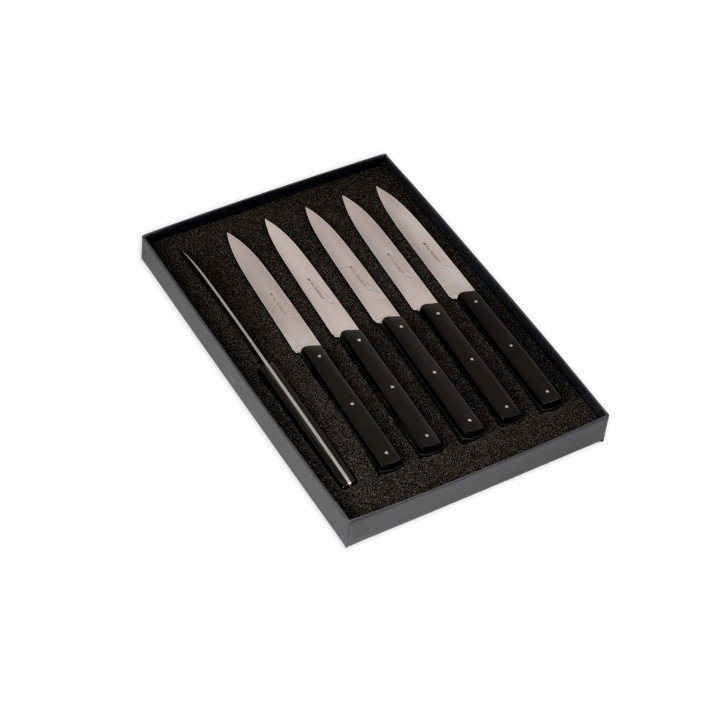 Coffret 6 couteaux de table LE RICHELIEU manche composite Noir AU SABOT