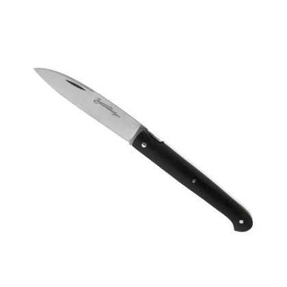 COUTEAU SAUVETERRE PLEIN MANCHE EBENE 9CM INOX