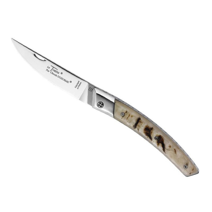 Couteau Pliant Le Thiers par Claude Dozorme « RLT » – Manche Corne de Bélier RLT693