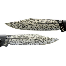 Couteau C63 FEUILLE BLACK TITANIUM manche G10 Noir, liner-lock, couteau LUG