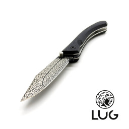 Couteau C63 FEUILLE BLACK TITANIUM manche G10 Noir, liner-lock, couteau LUG