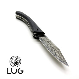 Couteau C63 FEUILLE BLACK TITANIUM manche G10 Noir, liner-lock, couteau LUG