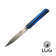 Couteau Concept K manche noir / bleu Alpine 13cm lame brossée