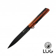 Couteau Concept K manche 13cm noir / orange lame black titanium