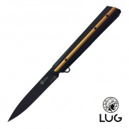 Couteau Concept K manche 13cm noir / or  lame black titanium