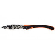 Couteau C63 BAD BOY BLACK TITANIUM manche G10 Orange Noir, liner-lock, couteau LUG