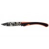 Couteau C63 LOUP BLACK TITANIUM manche G10 Orange Noir, liner-lock, couteau LUG