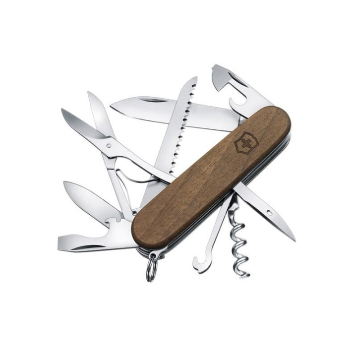 Victorinox Huntsman Noyer - Couteau Suisse Bois 91mm 13 Fonctions